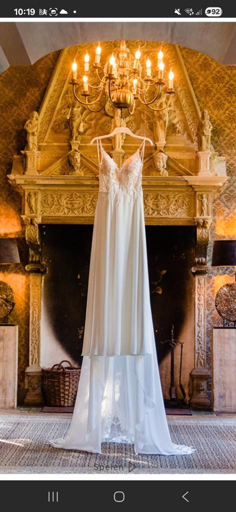 Enzoani dallas Love bruidsjurk, Kleding | Dames, Trouwkleding en Trouwaccessoires, Zo goed als nieuw, Trouwjurk, Wit, Ophalen of Verzenden