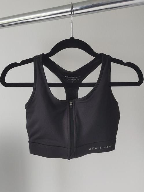 Röhnisch zwarte sport bh medium support met rits maat S, Kleding | Dames, Sportkleding, Zo goed als nieuw, Fitness of Aerobics
