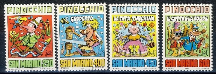 San Marino 1452/55 Sprookjes 1990 postfris, Postzegels en Munten, Postzegels | Europa | Italië, Postfris, Ophalen of Verzenden