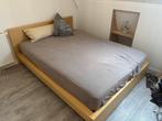malm ikea bed 140x200, Huis en Inrichting, Slaapkamer | Bedden, Ophalen, Gebruikt, Wit, 140 cm