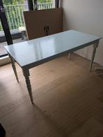 Witte houten tafel (80 cm bij 160 cm ), Ophalen, Gebruikt, Tot twee personen, 50 tot 100 cm