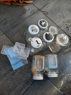 Glaspoten 8x en 6 bakjes, Ophalen of Verzenden, Zo goed als nieuw, Overige materialen, Pannenset