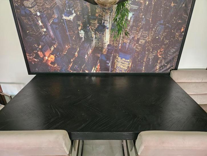 Complete Blackbone Visgraat Huiskamerset, Huis en Inrichting, Tafels | Eettafels, Zo goed als nieuw, 50 tot 100 cm, 200 cm of meer