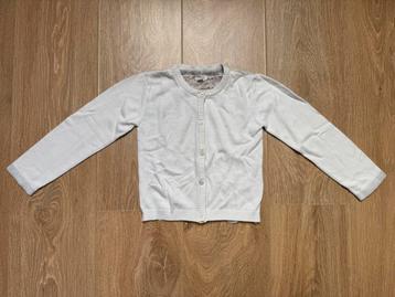 River Island meisjes vest wit/zilver glitter maat 110 beschikbaar voor biedingen