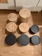 Houten Potten met Deksel - Woonaccessoires, Ophalen of Verzenden, Zo goed als nieuw, Overige houtsoorten, Minder dan 50 cm