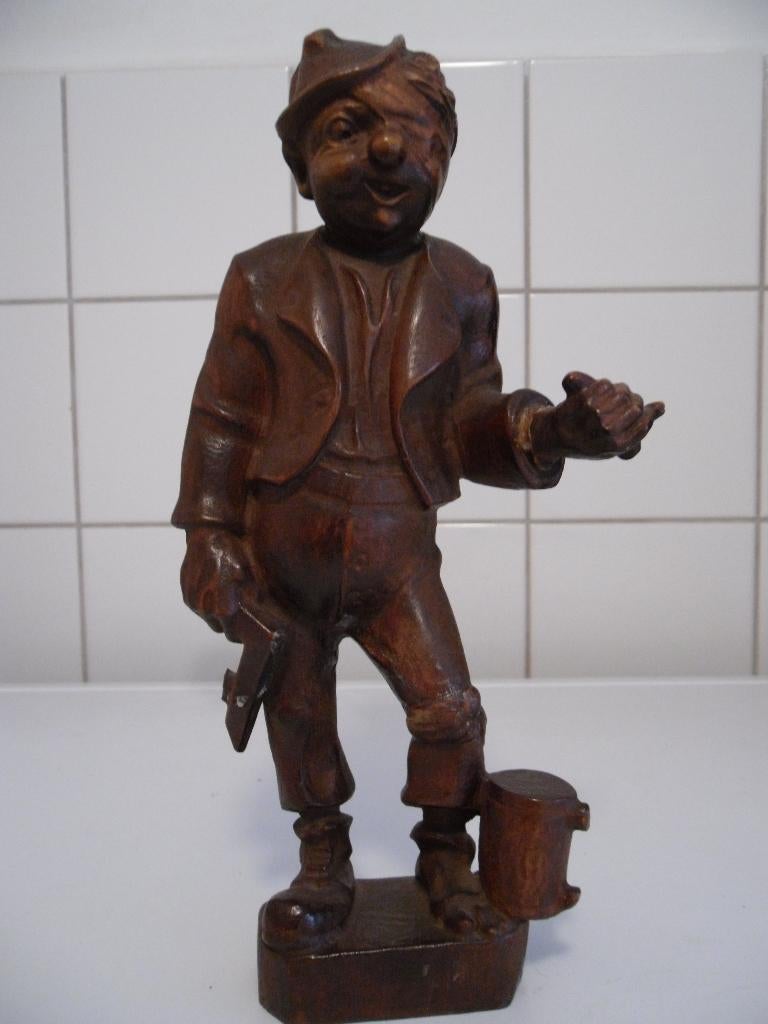 Exclusief houten houthakkers/rover beeld -->  Handgesneden, Ophalen of Verzenden