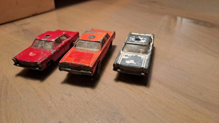 Ford Galaxie 2x en Mercury, Matchbox., Hobby en Vrije tijd, Modelauto's | 1:87, Gebruikt, Auto, Matchbox, Ophalen of Verzenden
