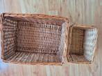 Te Koop 2 nieuwe  rieten manden met stoffen voering, Mand, Nieuw, Ophalen of Verzenden, Riet
