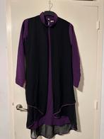 Elegante paars-zwarte tuniek, Kleding | Dames, Jurken, Paars, Maat 42/44 (L), Ophalen of Verzenden, Zo goed als nieuw