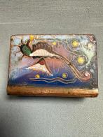 Vintage Lucifersdoosje Houder #Emaille/Koper, Ophalen of Verzenden