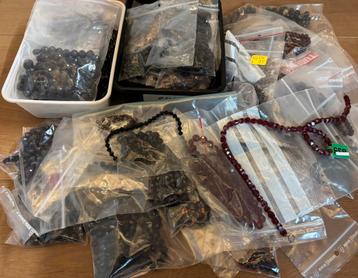Granaat antiek let op 3 kilo granaten ketting armband lot beschikbaar voor biedingen