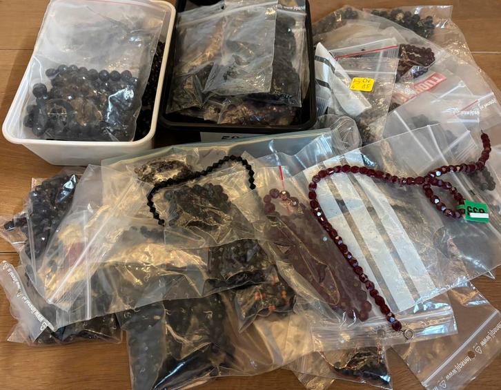 Granaat antiek let op 3 kilo granaten ketting armband lot, Sieraden, Tassen en Uiterlijk, Antieke sieraden, Ketting, Overige materialen