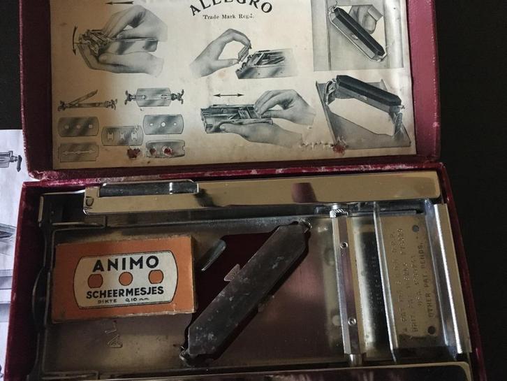 antiek ALLEGRO slijpapperaat voor scheermesjes, Antiek en Kunst, Antiek | Gereedschap en Instrumenten, Ophalen