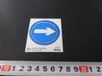 sticker CHICLETS verkeersbord D1  Verplichte rijrichting, Ophalen, Zo goed als nieuw