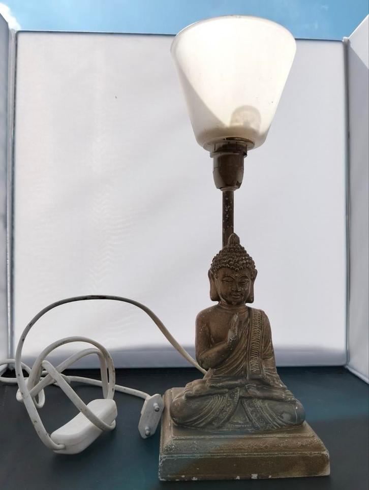 Tafellamp boeddha, goudkleurig, Huis en Inrichting, Lampen | Tafellampen, Ophalen