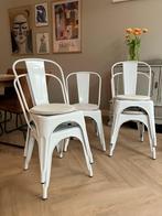 Bistro stoelen (metaal) wit, Vijf, Zes of meer stoelen, Gebruikt, Metaal, Wit