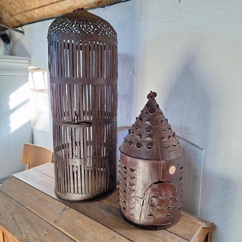 Grote en kleine lantaarn, decoratie, kaarsen, tuin, Huis en Inrichting, Woonaccessoires | Kandelaars en Kaarsen, Gebruikt, Kandelaar