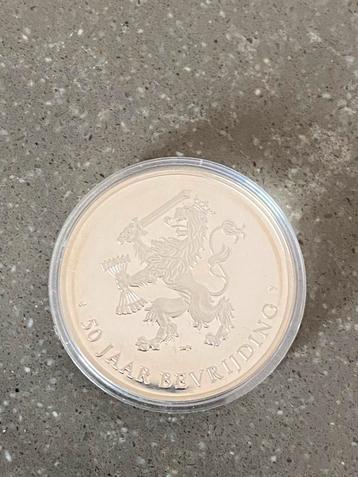 Zilveren Munt 50 Jaar Bevrijding 1995 beschikbaar voor biedingen