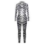 Dames catsuit 17 / bodysuit zebra zwart wit feest jumpsuit, Verzenden, Maat 46/48 (XL) of groter, Nieuw, Overige thema's
