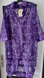 Trenchcoat paars kant 50/52- 54/56, Kleding | Dames, Grote Maten, Verzenden, Nieuw, Paars, Jas of Mantel