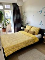 Malm bed zwart 140*200 met lattenbodem + 2 hoeslakens, Huis en Inrichting, Slaapkamer | Bedden, Ophalen, Gebruikt, Zwart, Tweepersoons
