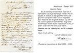 1877 origineel handgescheven briefje van Theodurus de Waal, Verzenden