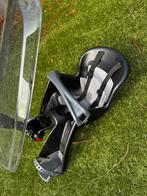 Polisport Bilby - Fietsstoeltje Voor + windscherm - Zwart, Ophalen, Voetsteuntjes, Voorzitje, Zo goed als nieuw