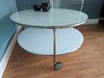 Leuke ronde glazen salontafel van Ikea, Huis en Inrichting, Glas, Rond, Zo goed als nieuw, Ophalen