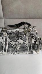 LYDC London Dames Handtas Slangenprint Zwart/Wit/Grijs, Ophalen of Verzenden, Gebruikt, Overige kleuren, Handtas