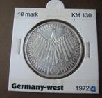 10 mark duitsland 1972 G zilver, Ophalen of Verzenden, Duitsland, Losse munt, Zilver