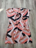 Prachtige zwart oranje jurk van Expresso, 42. Travelstof., Expresso, Onb, Maat 42/44 (L), Oranje