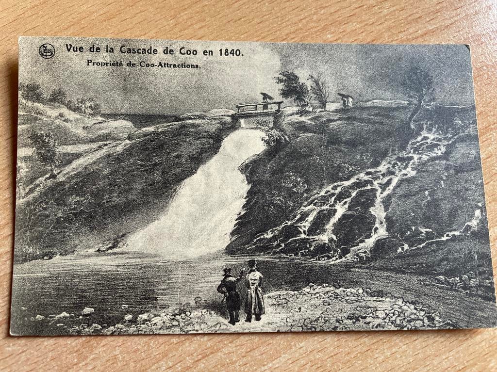 Oude Ansichtkaart: Cascade de Coo in 1840, Verzamelen, Ansichtkaarten | België, Gelopen, Voor 1920, Ophalen of Verzenden