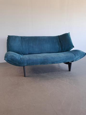 1x Leolux Tango 2-zits/192cm Bank Turquoise Stof - Grijs beschikbaar voor biedingen