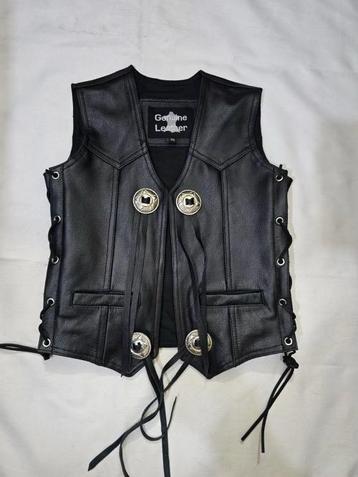 kinder leren vest, jongen, meisje, zwart, biker, rocker, beschikbaar voor biedingen