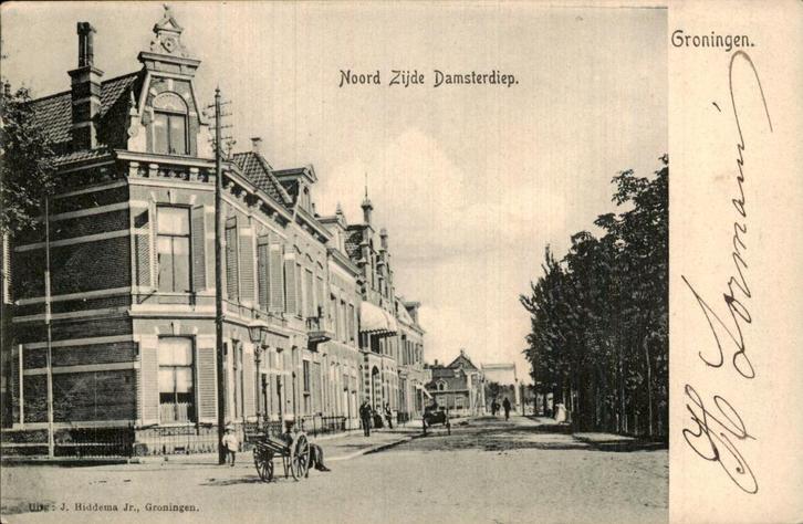 Noord Zijde- Damsterdiep, Verzamelen, Ansichtkaarten | Themakaarten, Gelopen, Voor 1920, Overige thema's, Ophalen of Verzenden