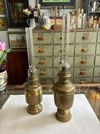 Set van twee messing olielampen - ca. 1940–1960