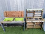 Gebruikte water/zandtafel en buitenkeuken, Ophalen, Gebruikt, Hout, Speelkeuken