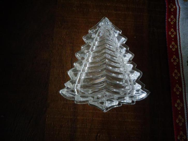Kerst: kristallen schaaltje met deksel, kerstboom, Diversen, Kerst, Nieuw, Ophalen of Verzenden