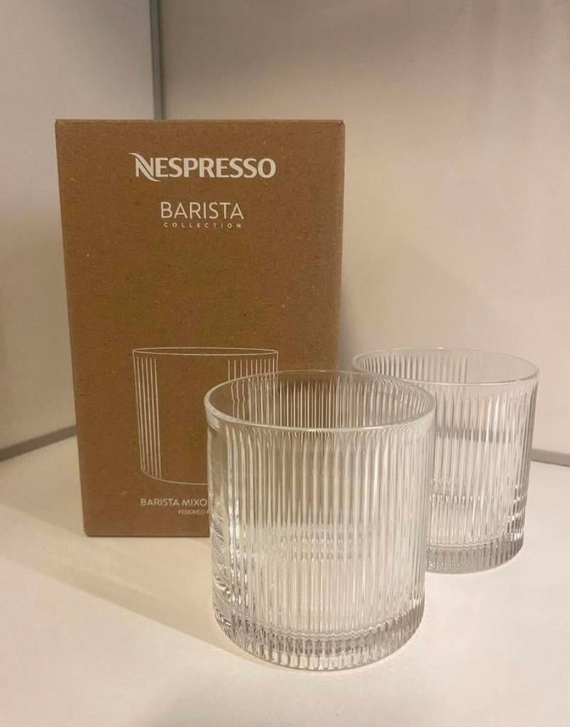 Glazen Nespresso  Barista Mixology 4 Stuks NIEUW, Glas of Glazen, Ophalen of Verzenden, Overige stijlen, Glas