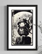 Pikachu (Pokemon) Moon Samurai, Antiek en Kunst, Kunst | Schilderijen | Modern, Ophalen of Verzenden