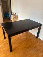 Zwarte tafel (uitschuifbaar), Ophalen of Verzenden, Gebruikt, Rechthoekig, 100 tot 150 cm