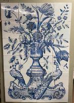 Antiek Tegeltableau bloemvaas Fries van circa anno 1800., Ophalen