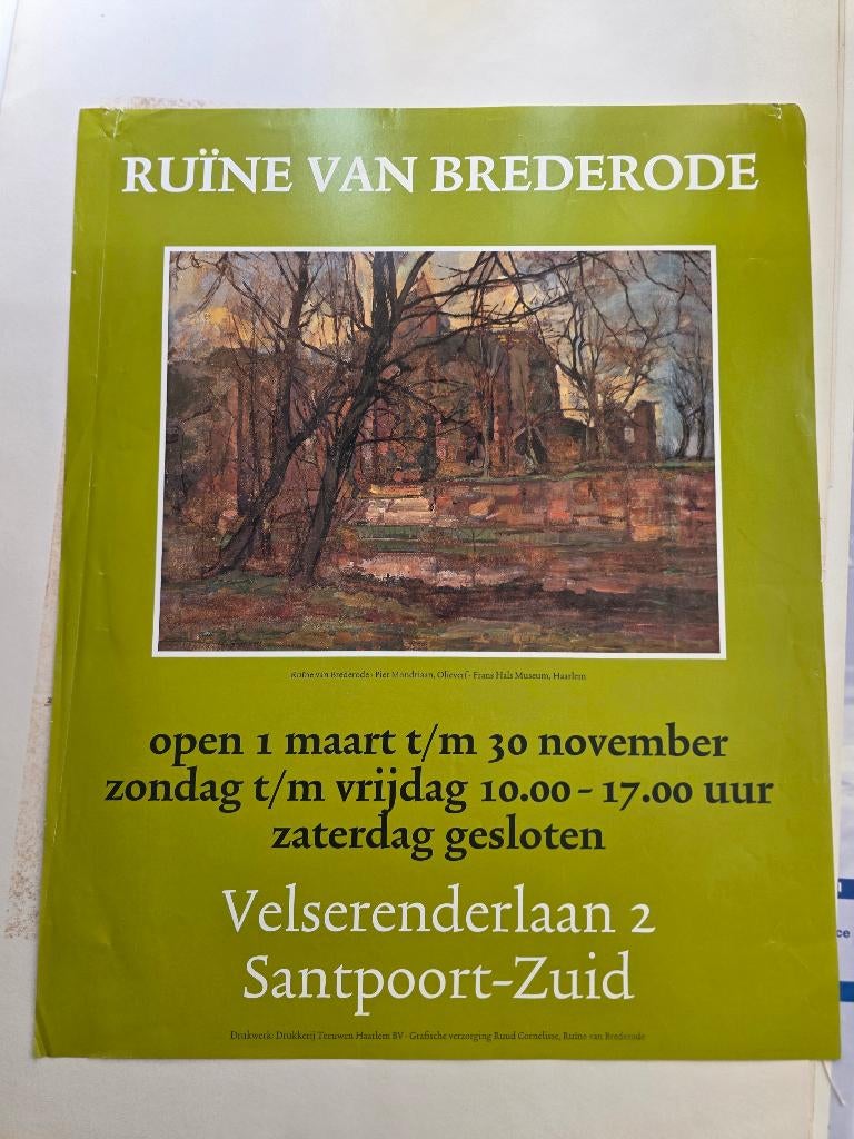 poster ruïne van Brederode Santpoort-zuid, Ophalen of Verzenden, A1 t/m A3, Film en Tv