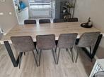 Eettafel nieuw en 8 stoelen, 200 cm of meer, 50 tot 100 cm, Nieuw, Rechthoekig
