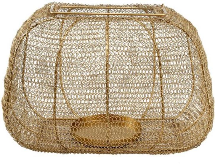PTMD Rayna  Lantaarn 35x24x22 cm Metaal Goud   Nieuw, Huis en Inrichting, Woonaccessoires | Kandelaars en Kaarsen, Nieuw, Kandelaar