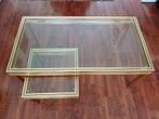 Pierre Vandel Paris Hollywood Regency salontafel set 1970, Ophalen, 100 tot 150 cm, Retro Hollywood Regency, 50 tot 100 cm