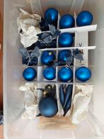 Blauwe kerstballen rond 50 stuks., Ophalen of Verzenden, Zo goed als nieuw