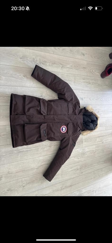 Canada Goose parka maat S, Kleding | Heren, Jassen | Winter, Gedragen, Maat 46 (S) of kleiner, Bruin, Ophalen of Verzenden