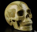 Mineraal schedel butter jade, skull. Hand gesneden steen, Verzamelen, Mineralen en Fossielen, Ophalen of Verzenden, Mineraal