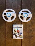 Mario Kart Wii + 2 originele stuurtjes, Spelcomputers en Games, Racen en Vliegen, Ophalen of Verzenden, Zo goed als nieuw, 3 spelers of meer